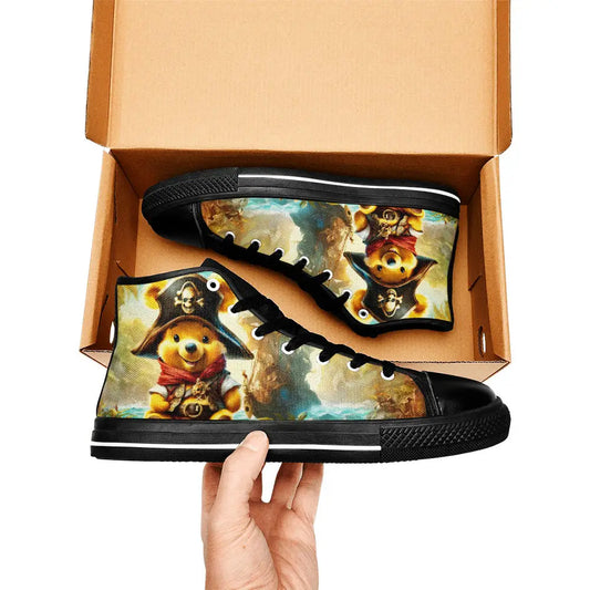 Winnie the pooh Pirate Custom High Top Sneakers Shoes