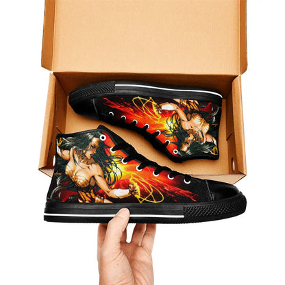 Wonder Woman Custom High Top Sneakers Shoes