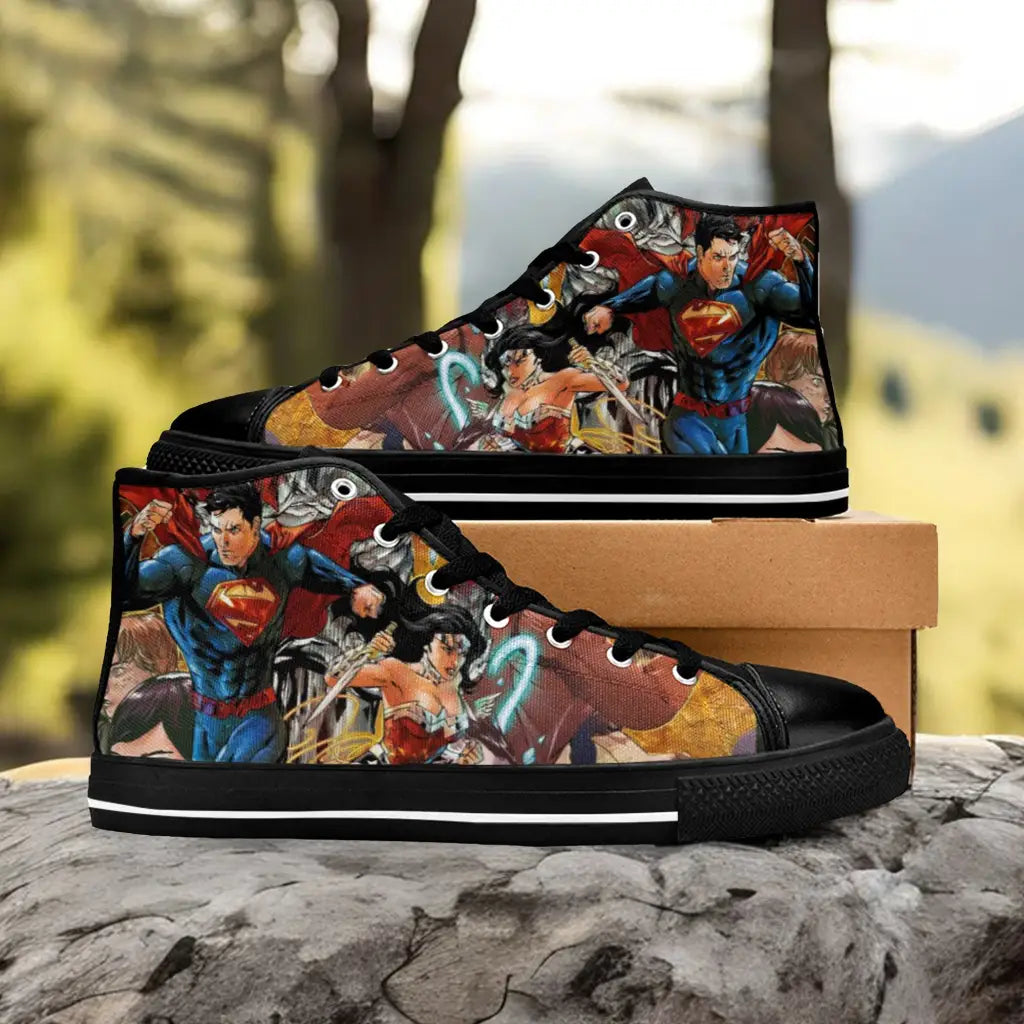 Wonder Woman Superman Custom High Top Sneakers Shoes