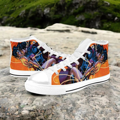 Wonder Women Kiss Superman Custom High Top Sneakers Shoes