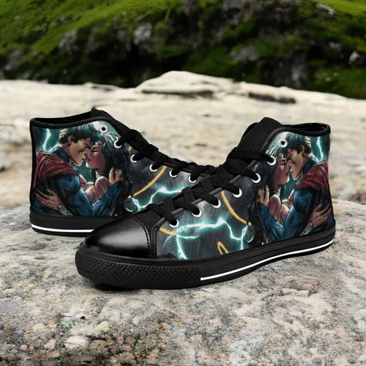 Wonder Women Kiss Superman Custom High Top Sneakers Shoes