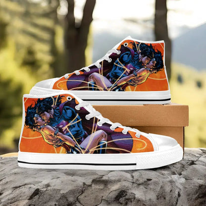 Wonder Women Kiss Superman Custom High Top Sneakers Shoes