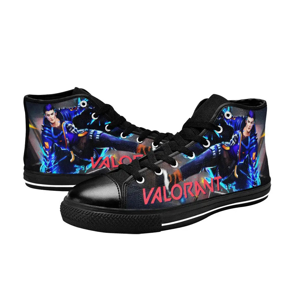 Yoru Valorant Shoes High Top Sneakers for Kids and Adults