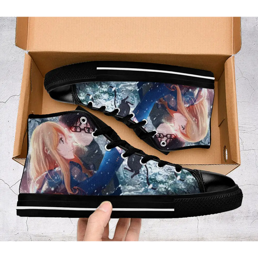 Your Lie in April Shoes High Top Sneakers