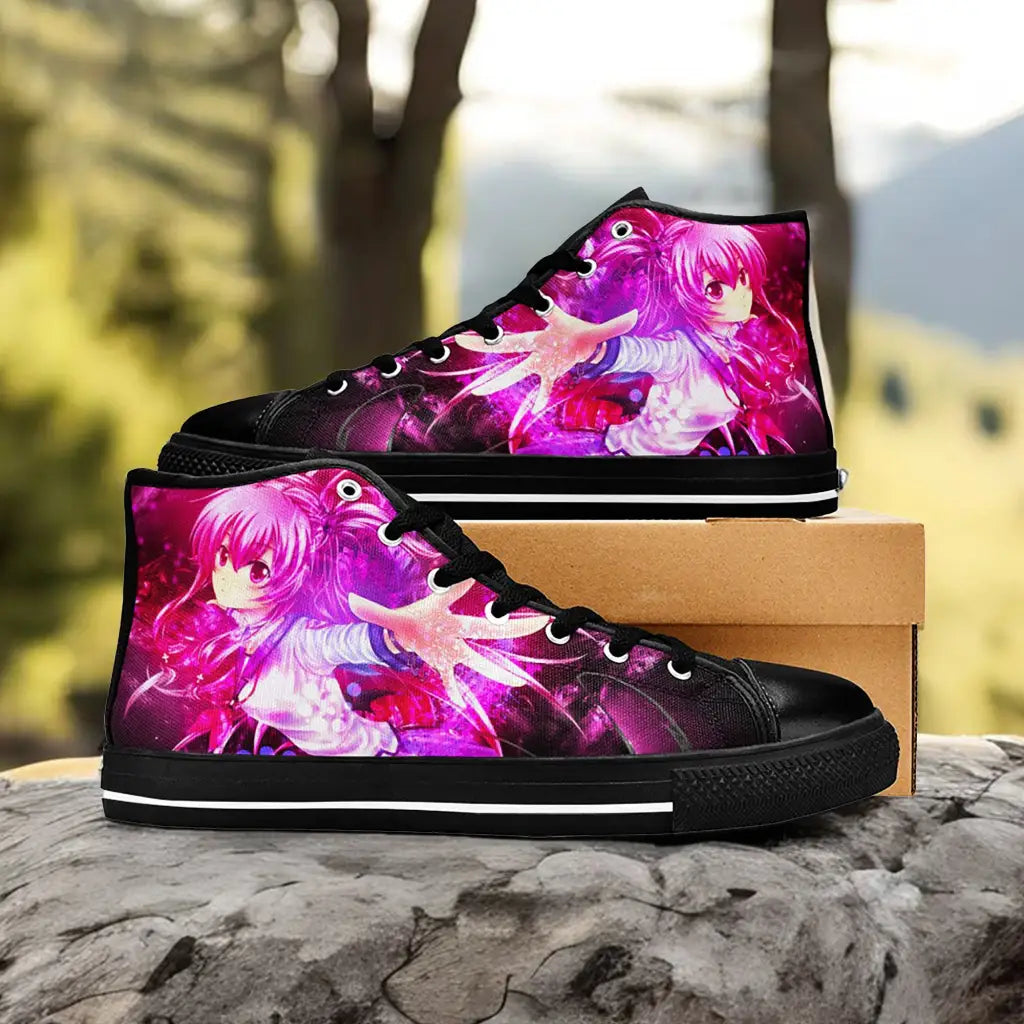 Yui Angel Beats Custom High Top Sneakers Shoes