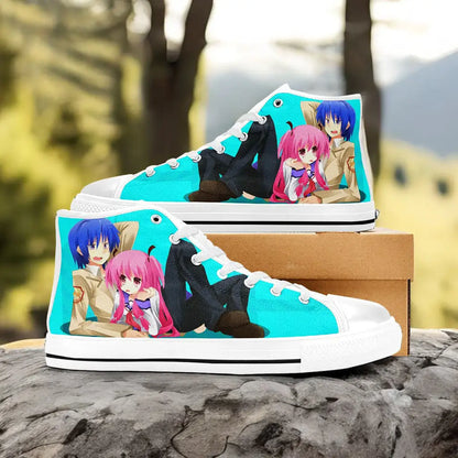 Yui Angel Beats Custom High Top Sneakers Shoes