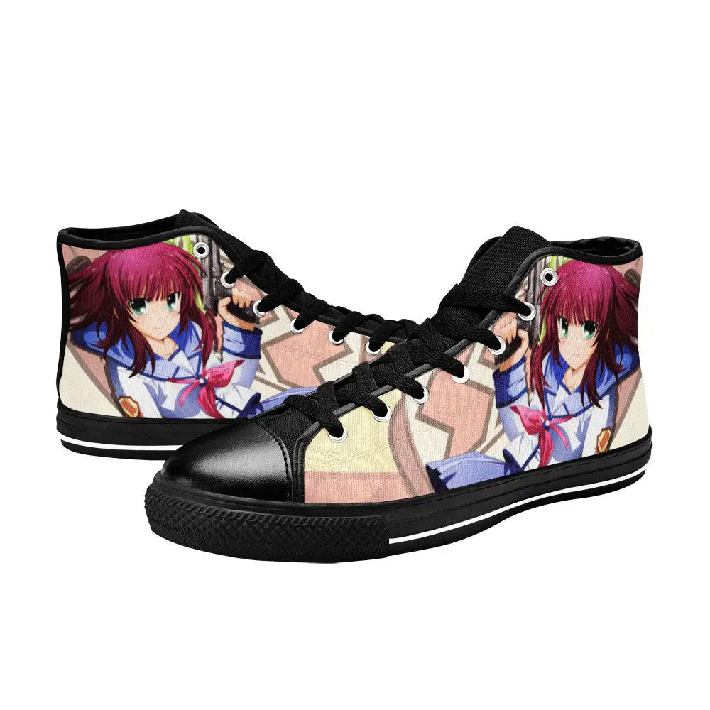 Yui Angel Beats Custom High Top Sneakers Shoes